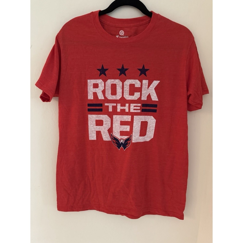 Men's Fanatics Washington Capitals Rock The Red NHL T-Shirt Size Medium -NWOT